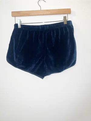 Hollister Navy Velvet Women's Lounge Mini Pull On Shorts thumbnail 4
