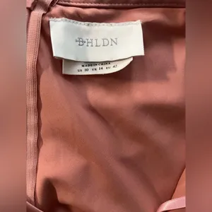 BHLDN x Anthropologie Cali Satin Charmeuse Midi Dress Sedona Sunset Size 10 thumbnail 8
