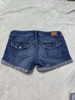 American Eagle Outfitters Indigo Rolled Hem Denim Shorts thumbnail 8