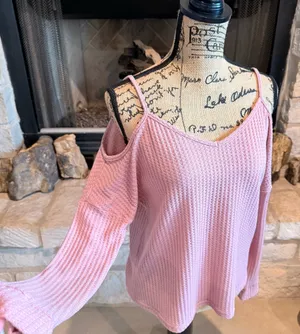 SHEIN Blush Knit Top thumbnail 1