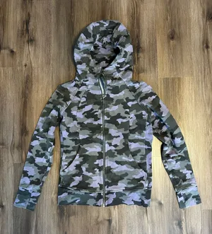 lululemon athletica Camouflage Zip Hoodie - Green/Purple thumbnail 1