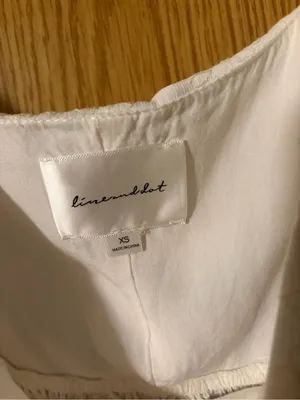 Line & Dot White Embroidered Puff Sleeve Peplum Blouse “Dakota Top” XS thumbnail 4