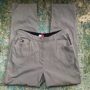 Tommy Hilfiger Vintage houndstooth relaxed cotton logo pants, size 14 thumbnail 1