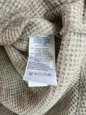 Madewell Women's Raglan Waffle‎ Knit Tee Mock Neck Long Sleeve thumbnail 3