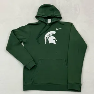 Michigan State Spartans NCAA Green Nike Pullover Hoodie Sweatshirt size S/M thumbnail 1
