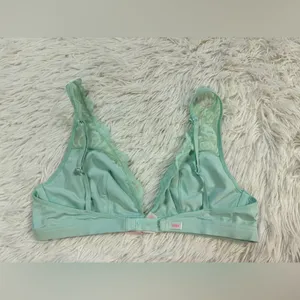 PINK - Victoria's Secret Light Aqua Lace Plunge Bralette thumbnail 2