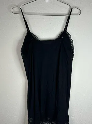 Jaclyn Smith Black Lace Trim Slip Dress - Size Small thumbnail 7