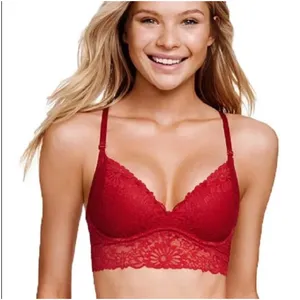 MOVING SALE-VS PINK Red Lace Wired Bralette thumbnail 1