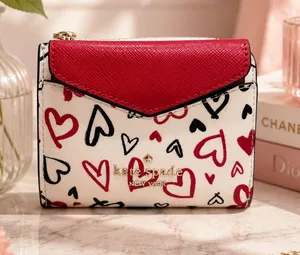 Kate Spade Staci Scribble Hearts Small Wallet Card Case Set W/Box KA629 New thumbnail 1