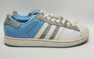 Adidas Originals The Brand With The Three Stripes Blue White Gray Sneakers 9.5 thumbnail 1