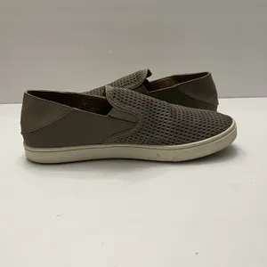 OluKai Shoes Womens 9 Pehuea Tan Slip on Casual Sneaker Loafer ‎ 20271 Beach thumbnail 7