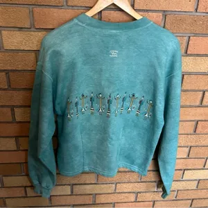 Vintage Stone Aged Rockwear Western Tribal Blue Fleece Snap Sweater Size Small thumbnail 4