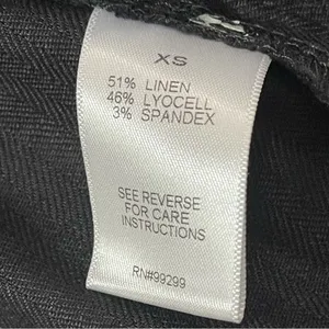 Evereve Minimalist Alexa Black Linen Double-Breasted Blazer Career Office Work thumbnail 11