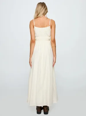 Princess Polly Maxi Dress Cream thumbnail 4