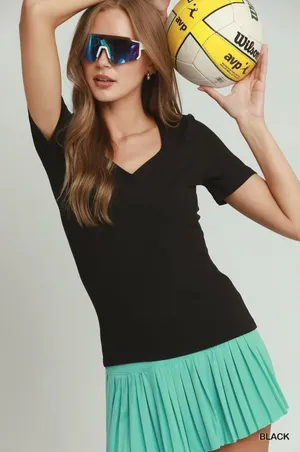 Umgee Sweetheart‎ Neckline Front Double-Lined Top - XLarge thumbnail 1