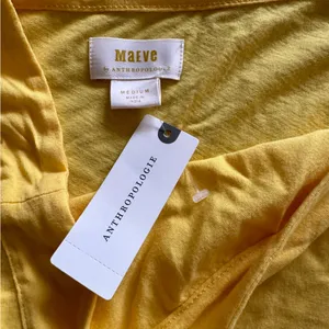 Anthropologie Maeve Yellow One-Shoulder Bow Top NEW thumbnail 2