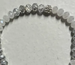 Erimish white/silver beaded Braceket thumbnail 3