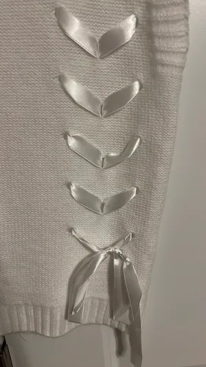 Amazon White sweater vest thumbnail 2