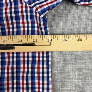 Polo Ralph Lauren Pajama Shirt Mens Large Red Blue Check Cotton Sleepwear thumbnail 9