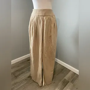 Abercrombie & Fitch Sloane Linen-Blend Tailored Wide Leg Pants thumbnail 5