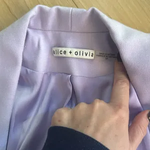 Alice & Olivia Purple Long Coat thumbnail 2