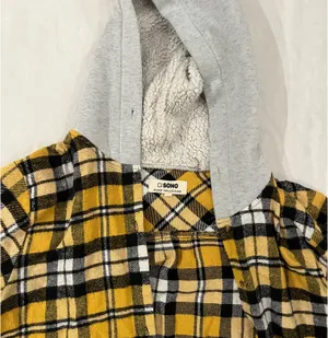 Ci Sono Yellow Flannel Sherpa Lined Hood thumbnail 2