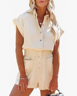 NWOT Womens Romper White thumbnail 1