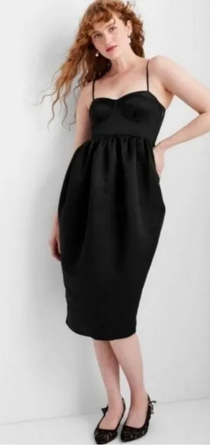 Women's holiday themed satin midi dress \ thumbnail 1