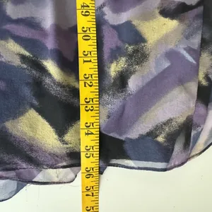 MAXandCLEO 100% Silk Maxi Dress Size 4 Purple Watercolor Sleeveless Summer Party thumbnail 10