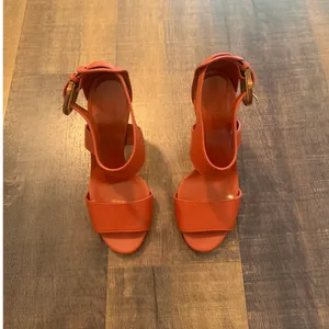 Gucci Bamboo Buckle Orange Leather Ankle Strap Heels Women's Size 38.5 thumbnail 8