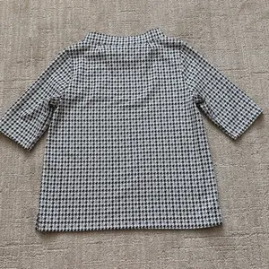 Ann Taylor factory gray houndstooth top sz S thumbnail 4