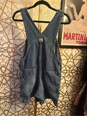Silver Jeans Rare Vintage Shorts Denim Overalls Stretch Women's 90s VTG y2k, S thumbnail 5