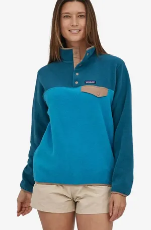 Patagonia Worn Wear Lightweight Synchilla Snap-T Pullover Jacket Blue Medium thumbnail 1