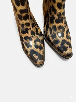 Rain boots size 9 leopard by sweet brandy nwot Brown thumbnail 4