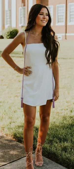 Blue Blush White Romper thumbnail 1