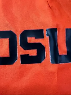 Columbia OSU Beavers Windbreaker Jacket Women’s M Orange Black Hooded NCAA thumbnail 2