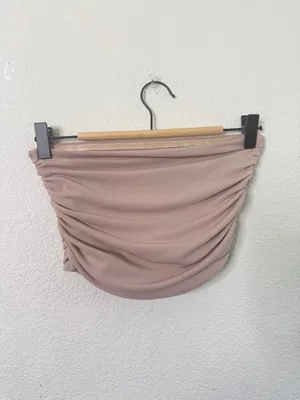Ushatava Ruched Bandeau‎ Mesh Top Womens Size XS thumbnail 2