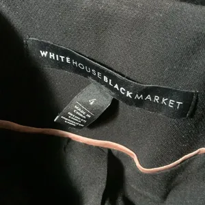 White House | Black Market Black Velvet-Trim Military Style Jacket Size 4 thumbnail 5
