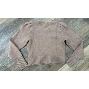 Maeve Anthropologie Knit Sweater Pink Crewneck Pullover Size Small thumbnail 2