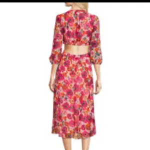 Julia Jordan Pink Floral Cutout Back Midi Dress Size 14‎ thumbnail 2
