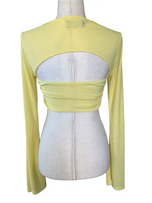White Fox Boutique "What About Me" Long Sleeve Crop Top thumbnail 6