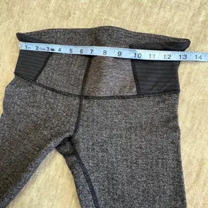Lululemon Wunder Under‎ Leggings Womens 6 Herringbone Mid Rise Crop Yoga Tights thumbnail 4
