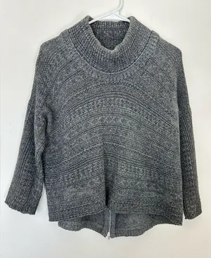 THEORY‎ Size S Sal B Woodstock Turtle Neck Sweater Gray EUC Wool Blend thumbnail 1