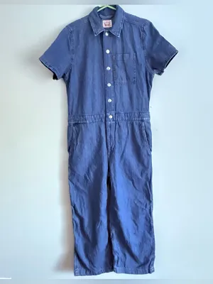 Levi's Short-Sleeve Heritage Jumpsuit Snap Down 100% Cotton Utility Coveralls thumbnail 2