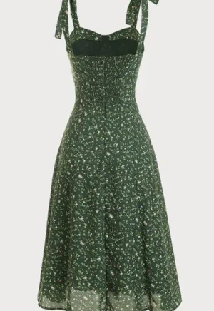 RIHOAS The Floral Tie Straps Midi Dress thumbnail 2