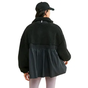 FREE PEOPLE Movement Ain’t She Lovely Mixed Media Fleece Jacket thumbnail 3