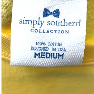 Simply Southern Sunshine Lemon Croc Design Happy Yellow Tshirt thumbnail 3