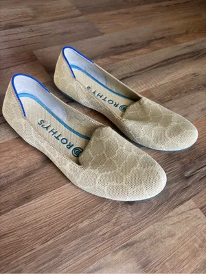 Rothy’s Flat Slip on Loafer Shoes in Safari Gold Giraffe Print thumbnail 3