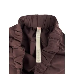 Lululemon On The Fly Skirt 21" Brown‎ Satin Drawstring Waist Size 4 thumbnail 7