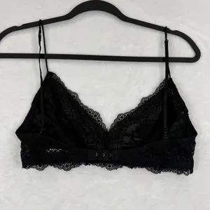Intimately Free People Black Lace Bralette V-Neck Adjustable Straps‎ Womens L thumbnail 7